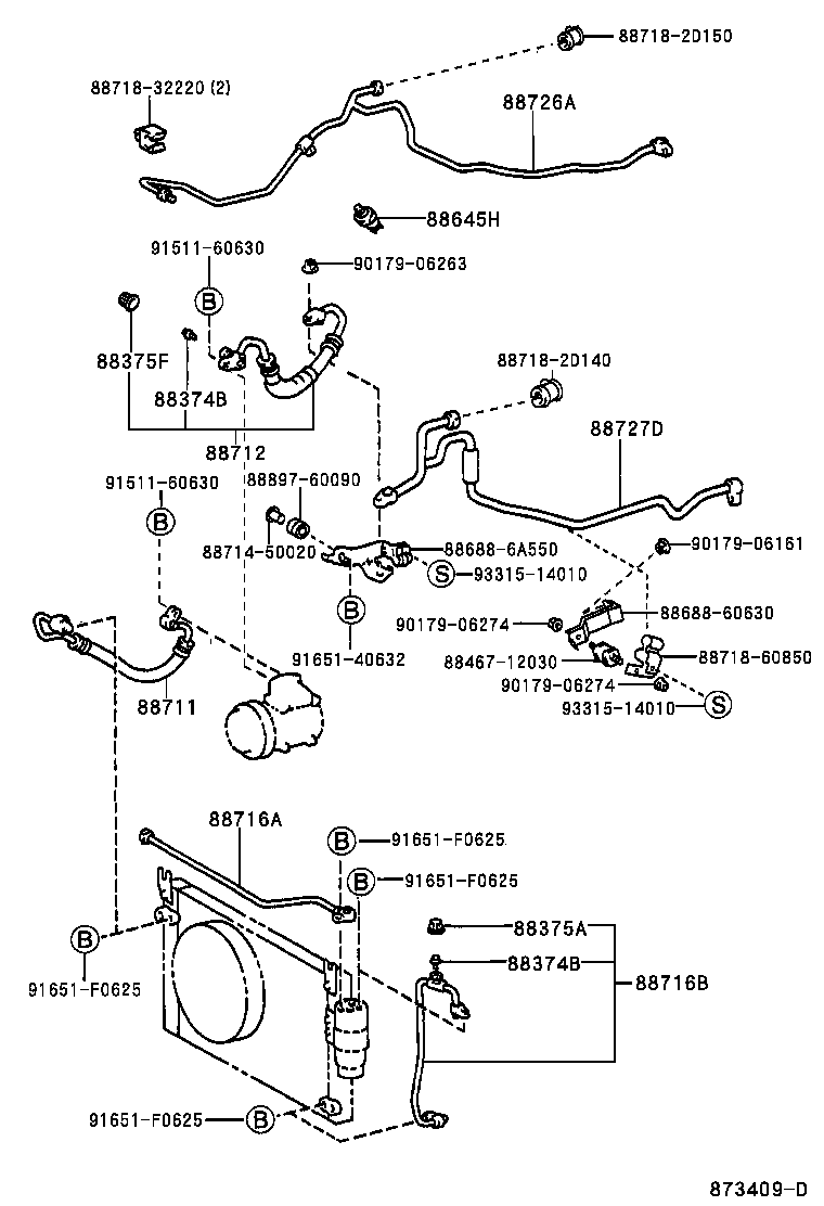 88453-60010 FAN, COOLING (FOR CONDENSER) product image