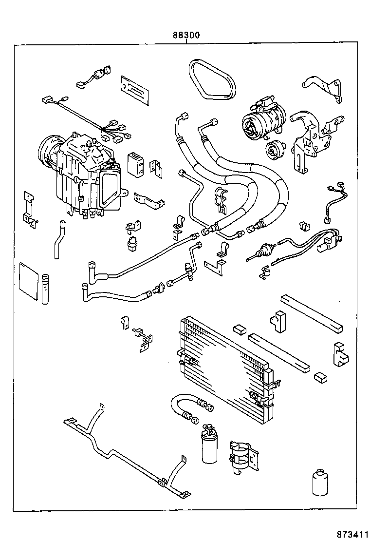 88830-27410 AIR CONDITIONER & ACCESSORY SUB-ASSY, NO.2 product image