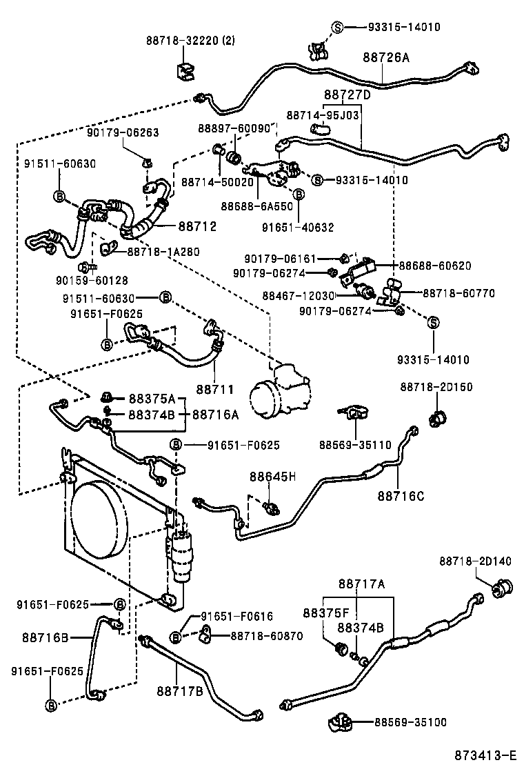 88453-60010 FAN, COOLING (FOR CONDENSER) product image