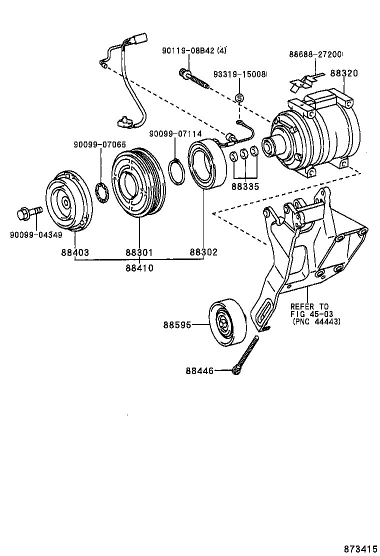 88412-27090 ROTOR SUB-ASSY, MAGNET CLUTCH product image