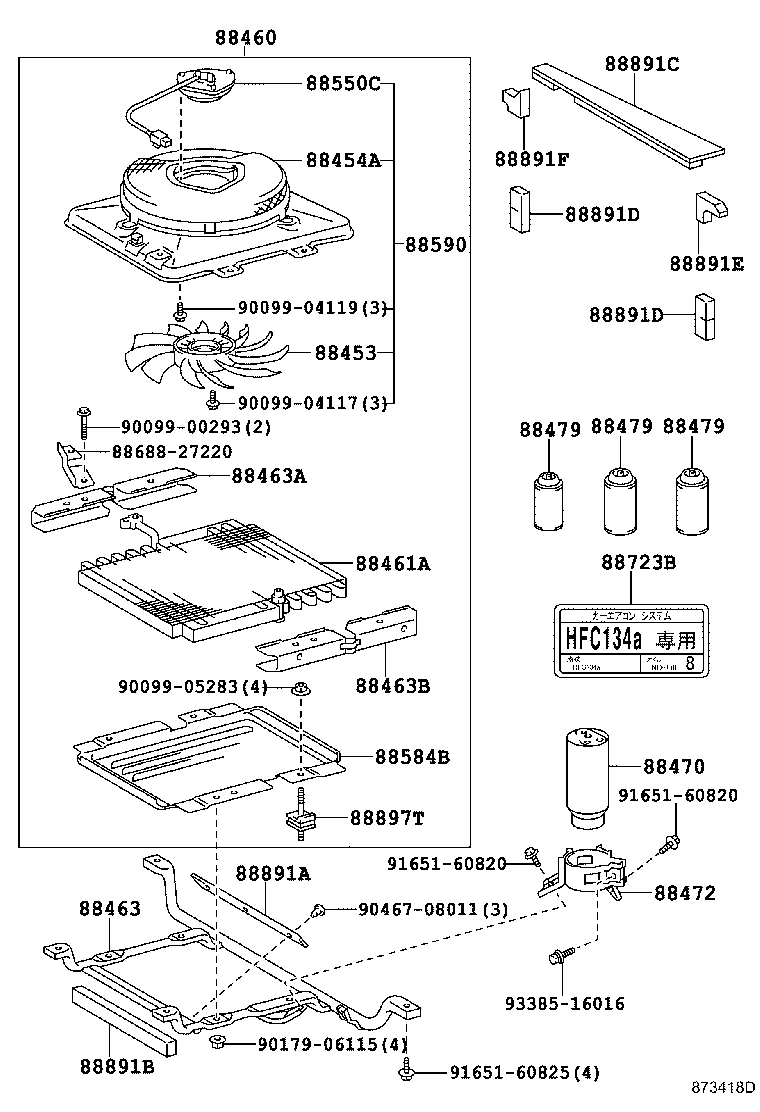 88461-27030 CORE, COOLER CONDENSER product image