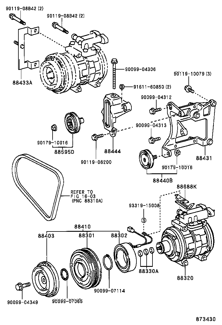 88412-65010 ROTOR SUB-ASSY, MAGNET CLUTCH product image