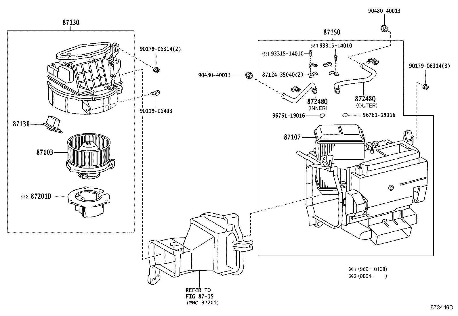 87103-43010 MOTOR SUB-ASSY, HEATER BLOWER, W/FAN product image