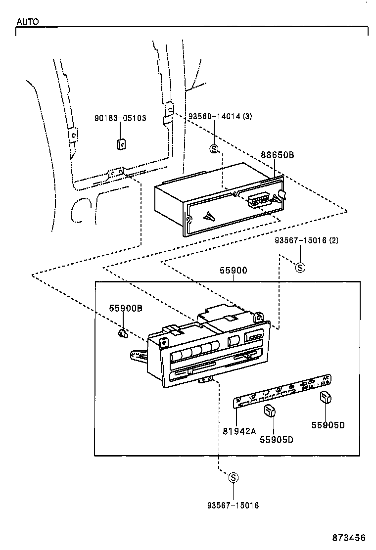 55832-20110 CONNECTOR, INSTRUMENT PANEL REGISTER, NO.2 product image