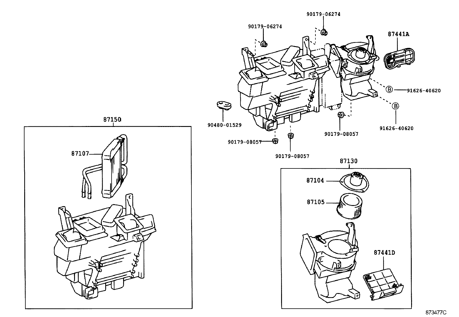 87104-37140 MOTOR SUB-ASSY, HEATER BLOWER product image