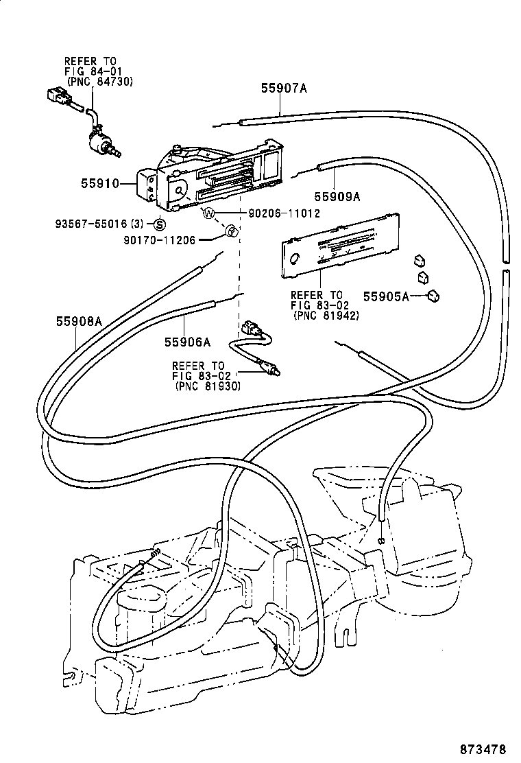 55907-60040 CABLE SUB-ASSY, WATER VALVE CONTROL product image