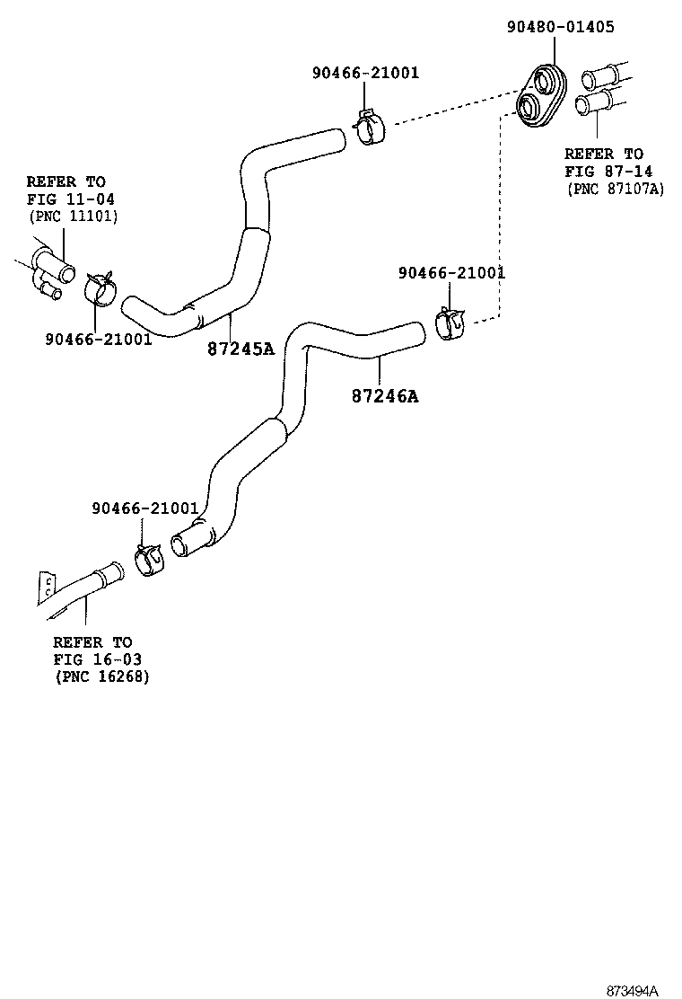 87209-52050 HOSE, HEATER WATER, OUTLET A product image