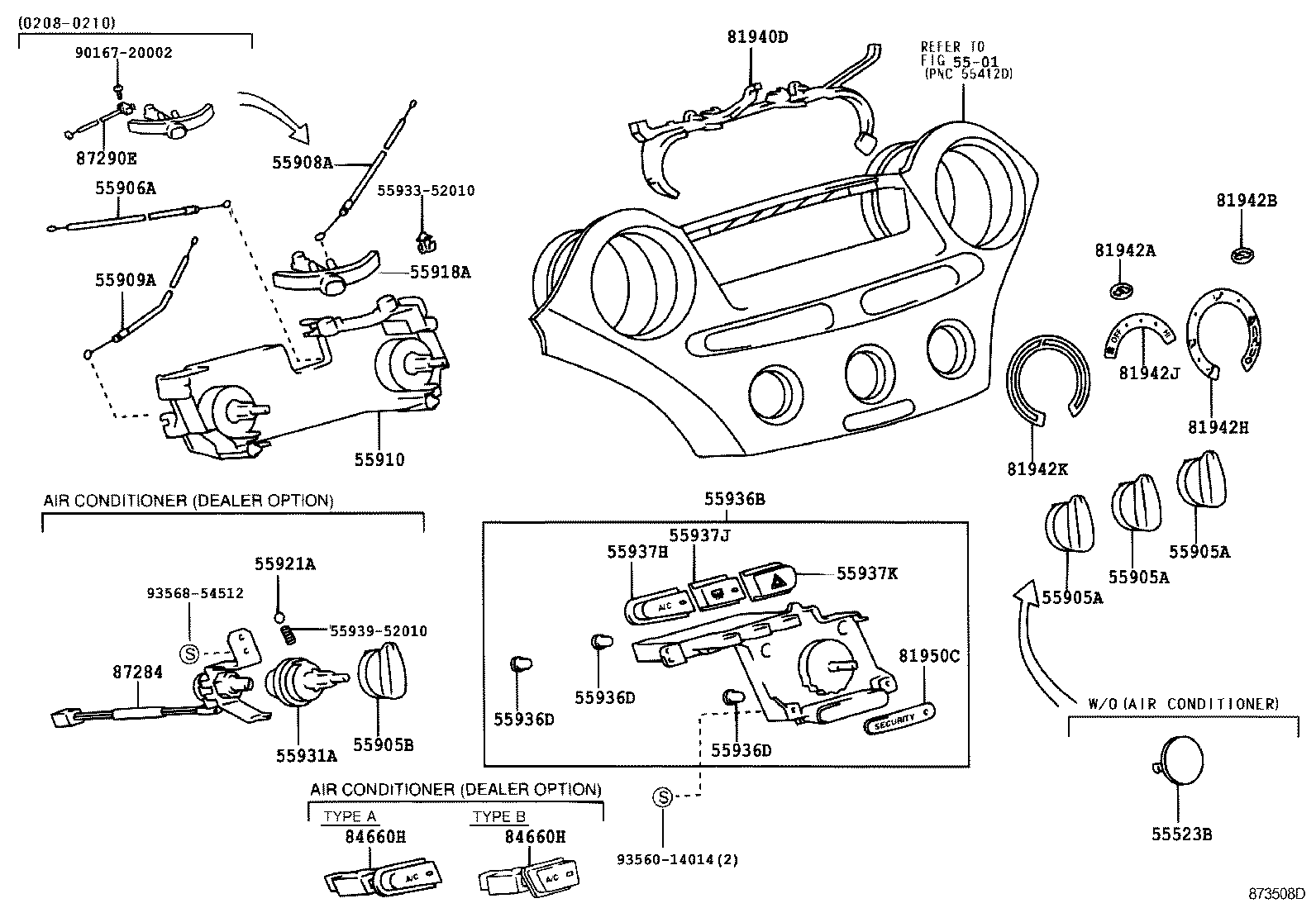 55523-52010 COVER, HEATER CONTROL OPENING product image