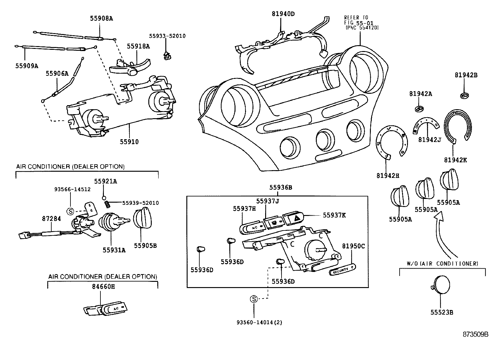55910-52070 CONTROL ASSY, HEATER OR BOOST VENTILATOR product image