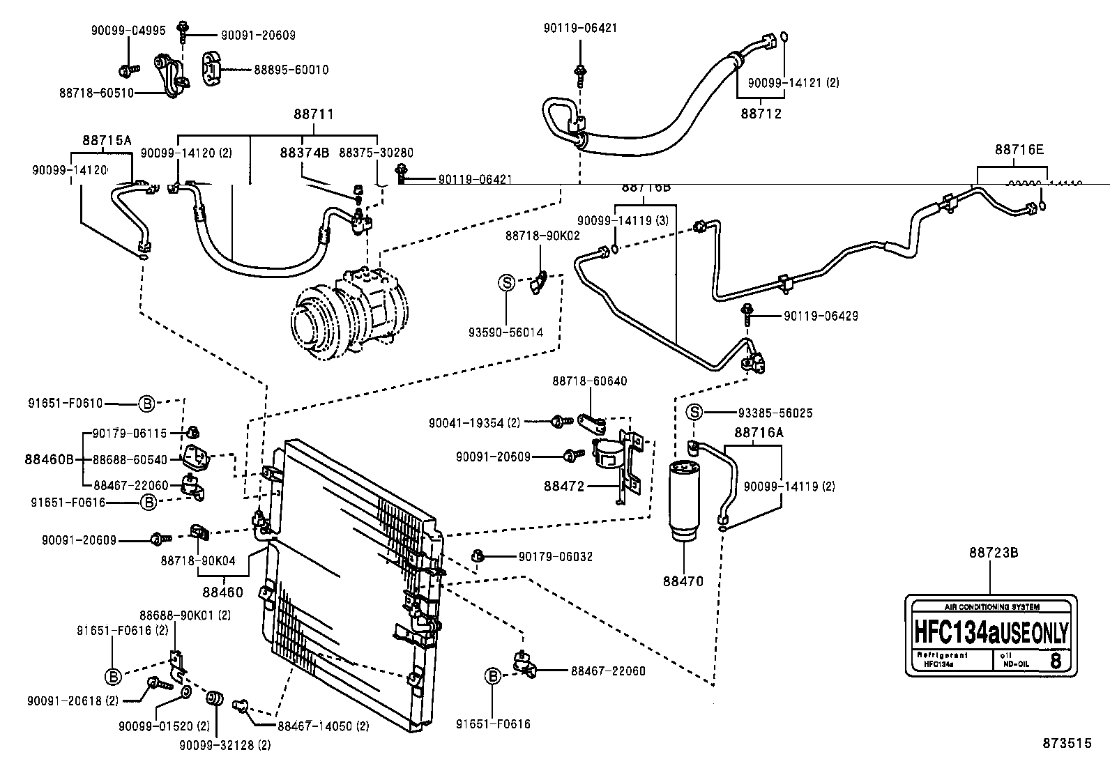 88409-60020 BRACKET, COOLER CONDENSER, NO.1 product image