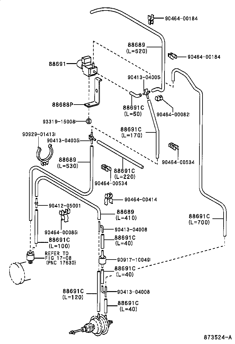 88669-95J01 HOSE (FOR IDLE UP DEVICE) product image