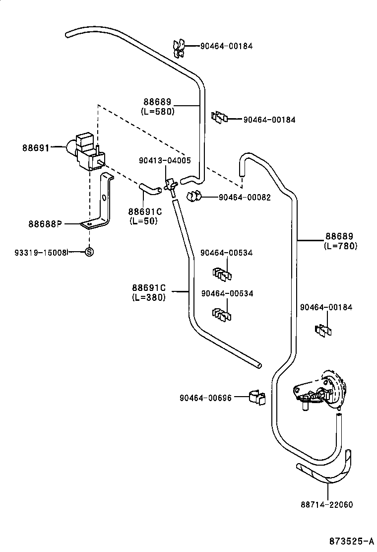 88669-95J01 HOSE (FOR IDLE UP DEVICE) product image