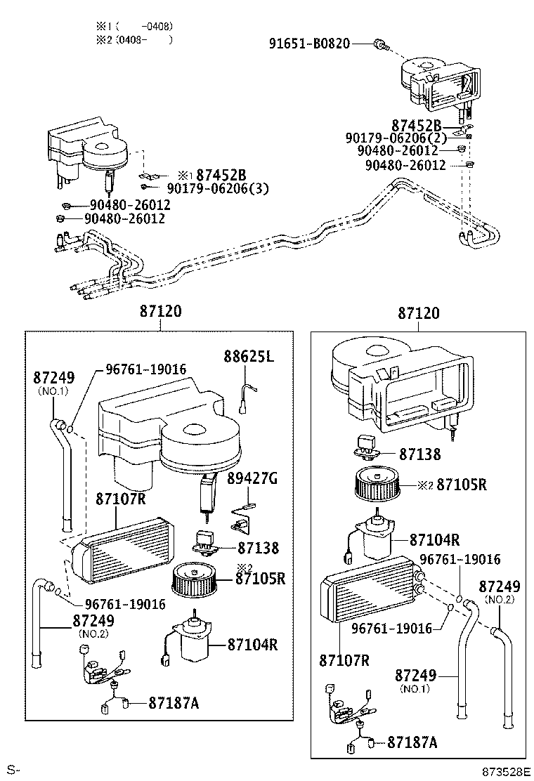 87248-36280 PIPE, FRONT HEATER RADIATOR WATER product image