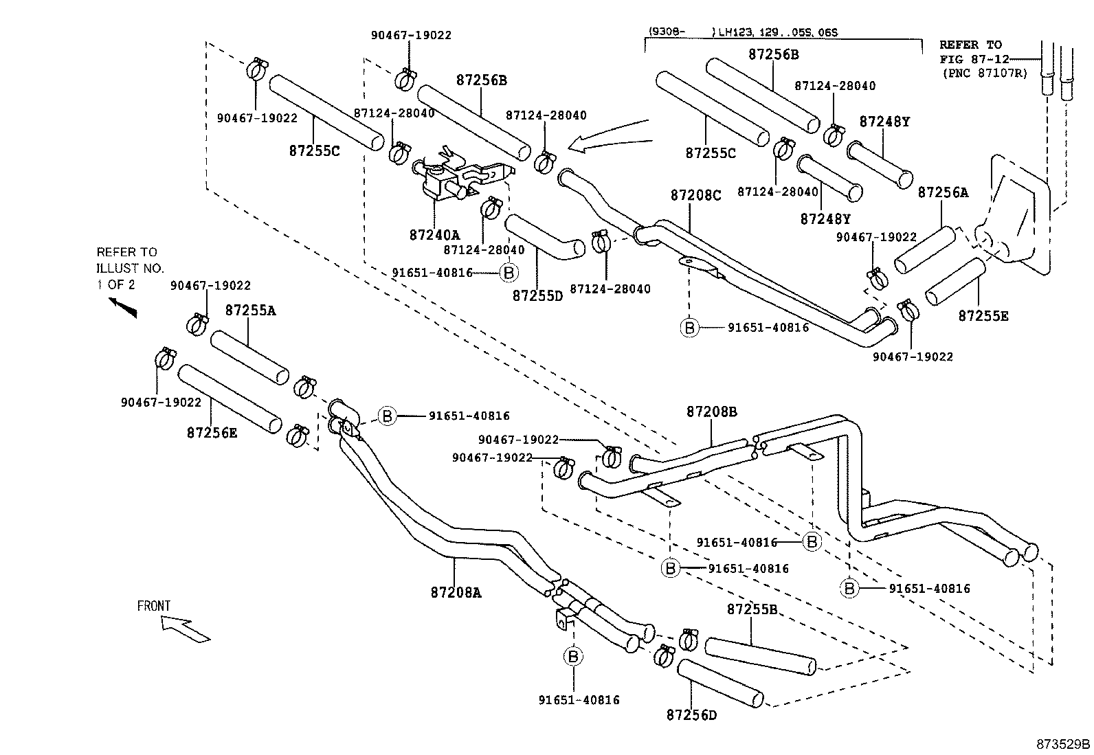 87245-26220 HOSE, HEATER WATER, OUTLET A product image