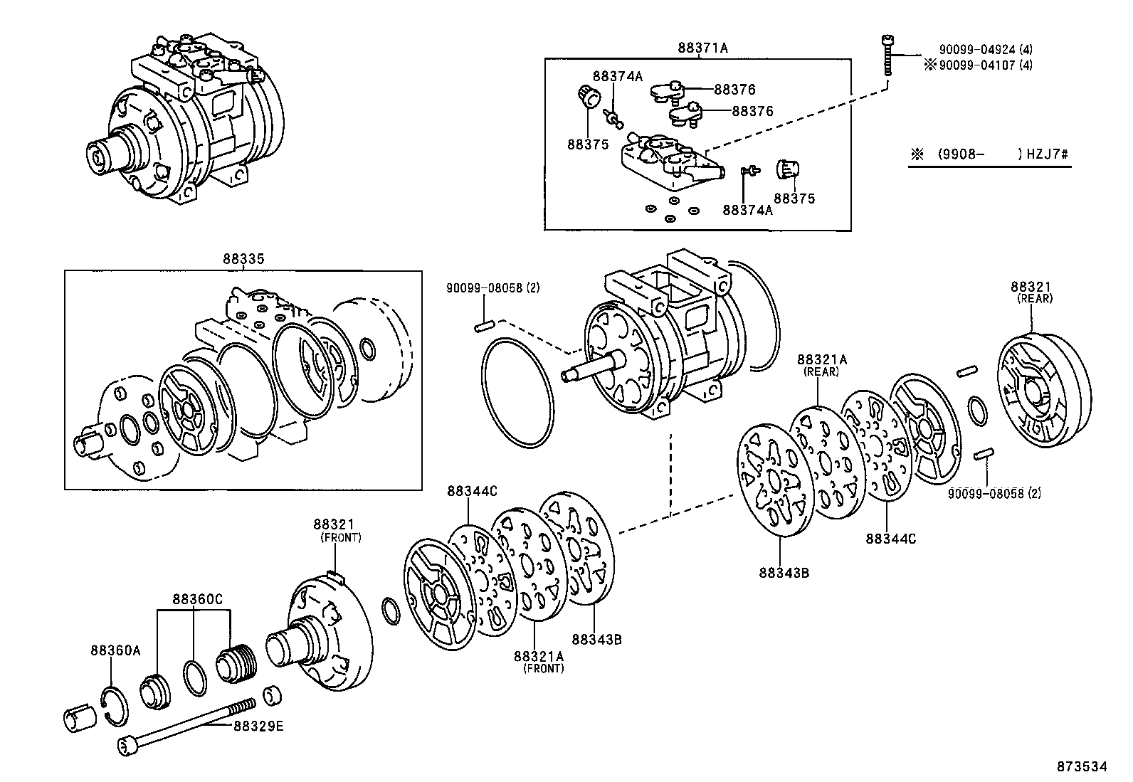 88444-60100 BRACKET, IDLE PULLEY product image