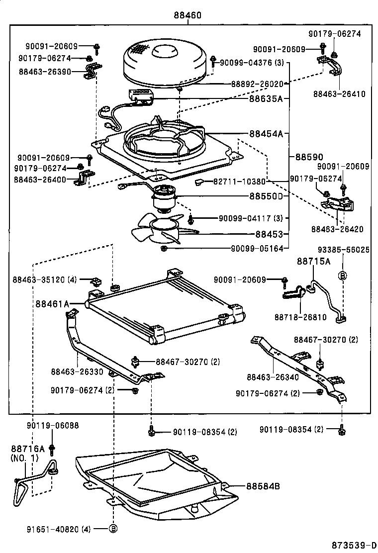 88453-95J00 FAN, COOLING (FOR CONDENSER) product image