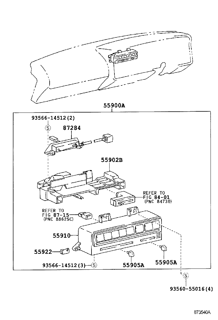 55902-26031 CONTROL SUB-ASSY, HEATER product image