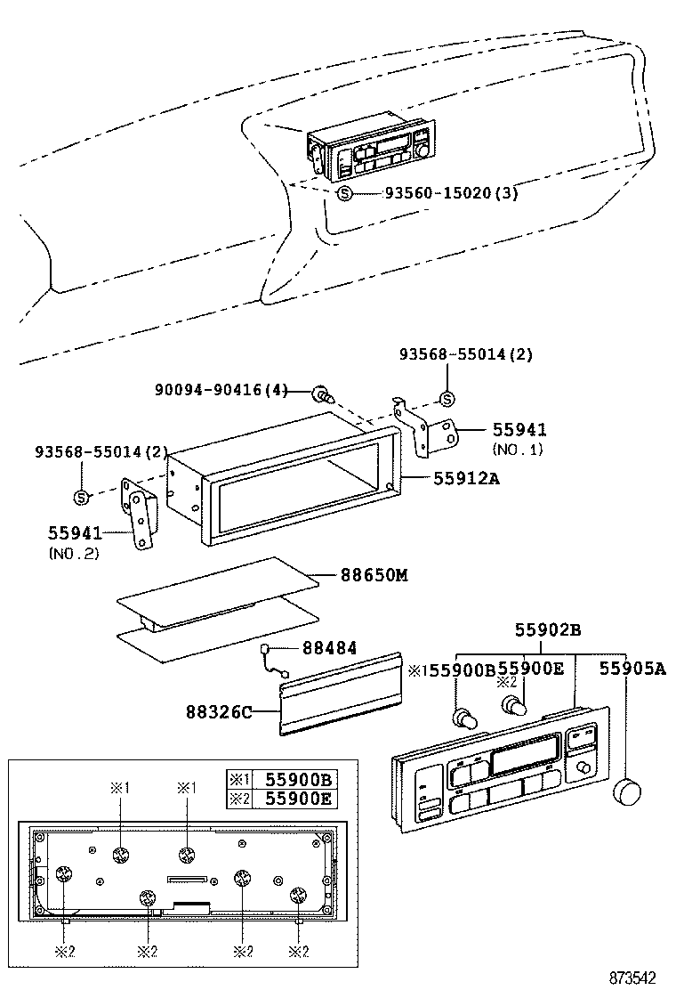 55902-26031 CONTROL SUB-ASSY, HEATER product image