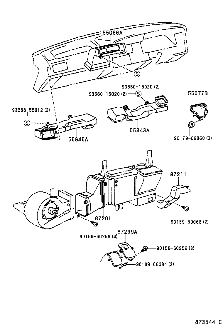 55902-26031 CONTROL SUB-ASSY, HEATER product image