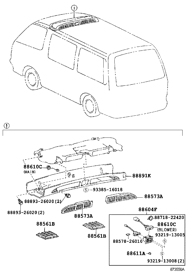 55844-95J05 DUCT, HEATER TO REGISTER, NO.2 product image