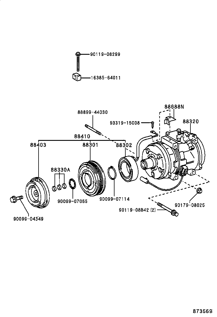 88320-48040 COMPRESSOR ASSY, COOLER product image