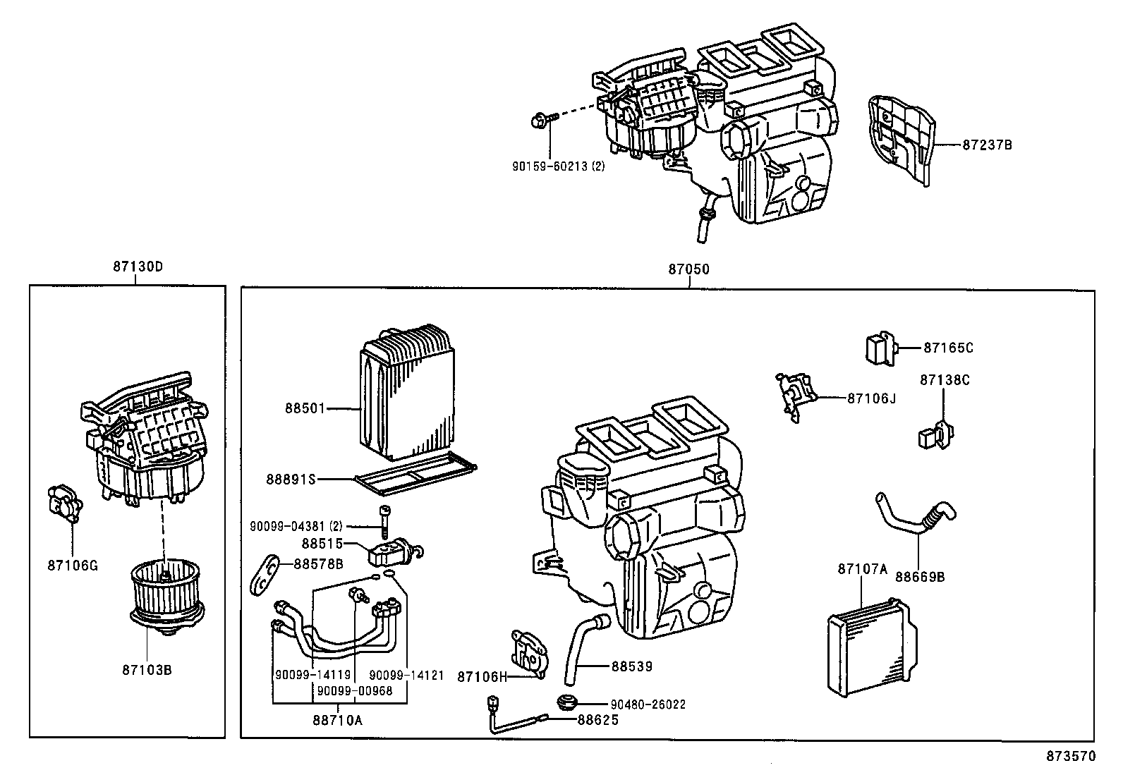 87103-60160 MOTOR SUB-ASSY, COOLER BLOWER, NO.1 product image