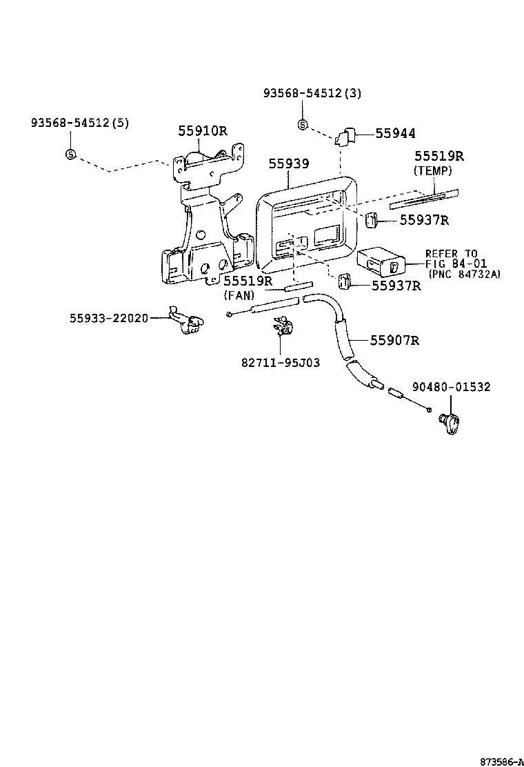 55907-26050 CABLE SUB-ASSY, TEMPERATURE CONTROL product image
