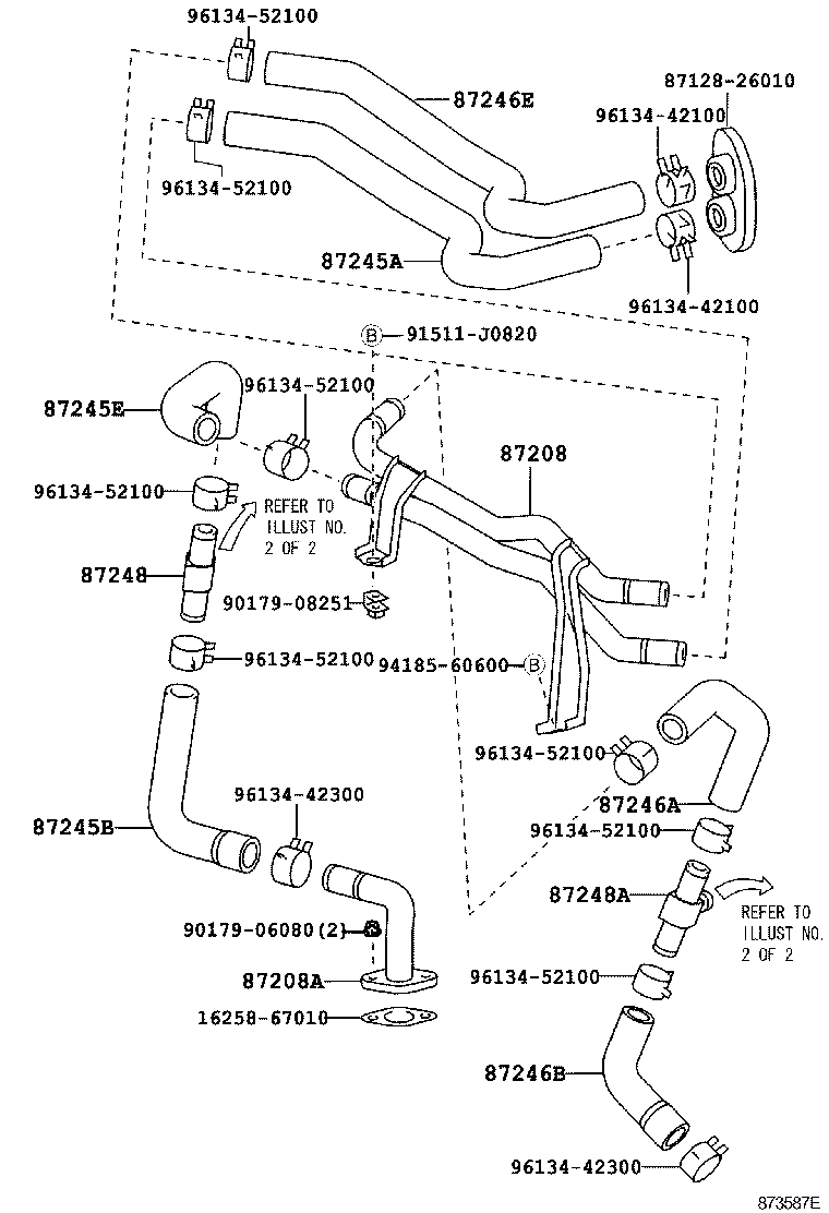 87245-2F540 HOSE, HEATER WATER, OUTLET A product image