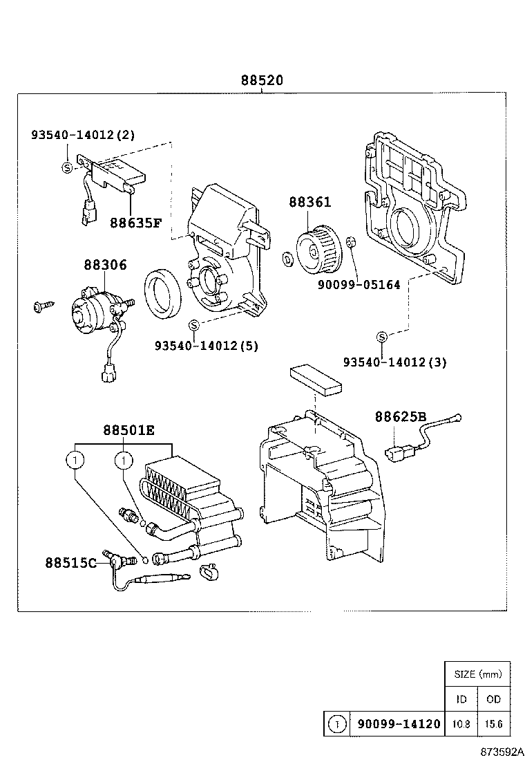 88515-26030 VALVE, REAR COOLING UNIT EXPANSION product image