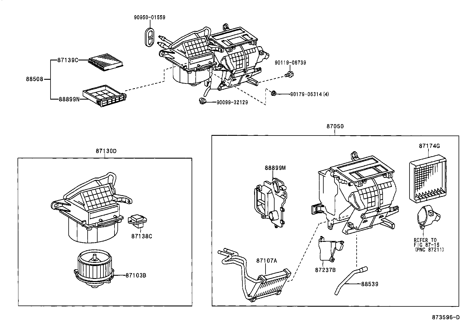 87103-20150 MOTOR SUB-ASSY, BLOWER W/FAN product image