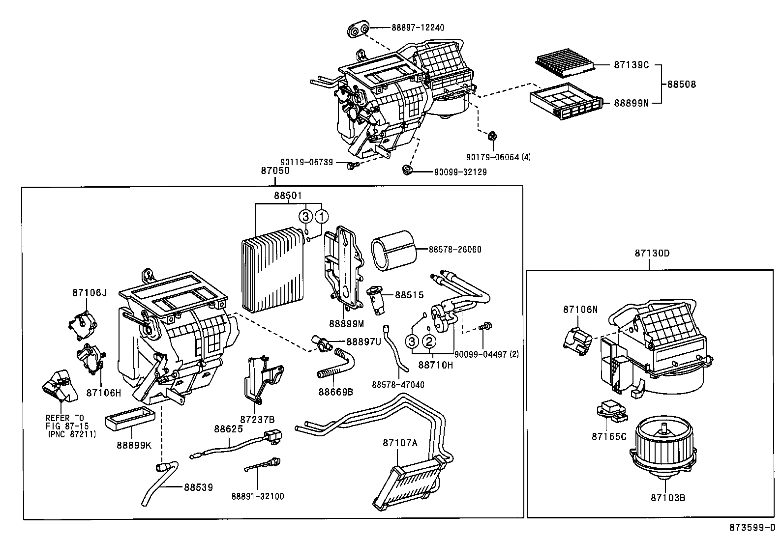 87103-20150 MOTOR SUB-ASSY, BLOWER W/FAN product image