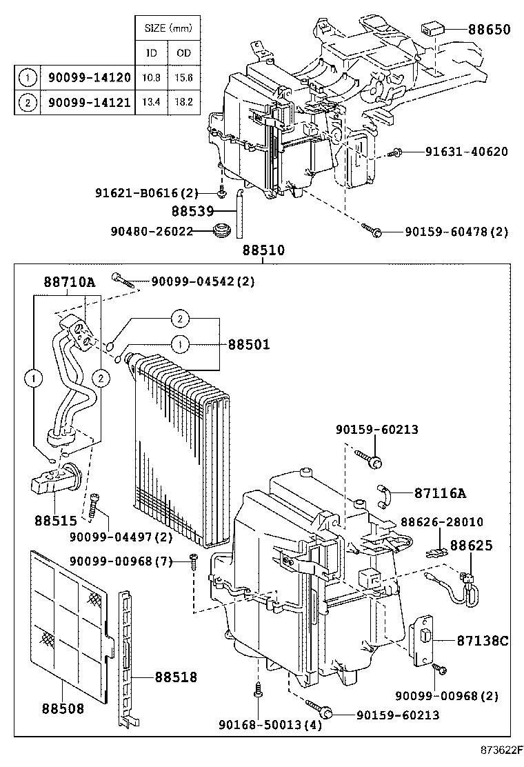 88508-37030 FILTER SUB-ASSY, CLEAN AIR product image