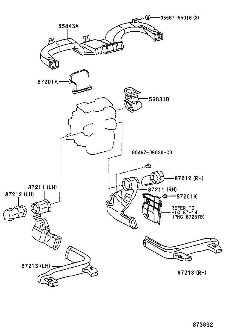 55912-22020 HOUSING, HEATER CONTROL product image