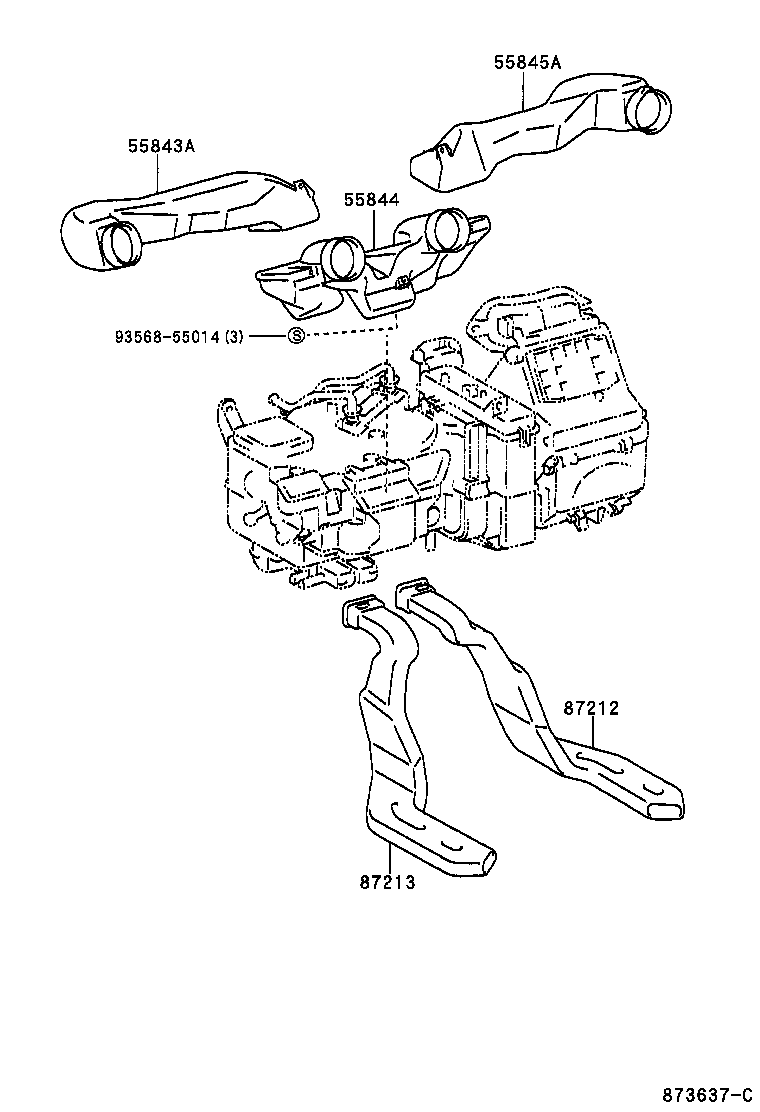 55909-52020 CABLE SUB-ASSY, AIRMIX DAMPER CONTROL product image