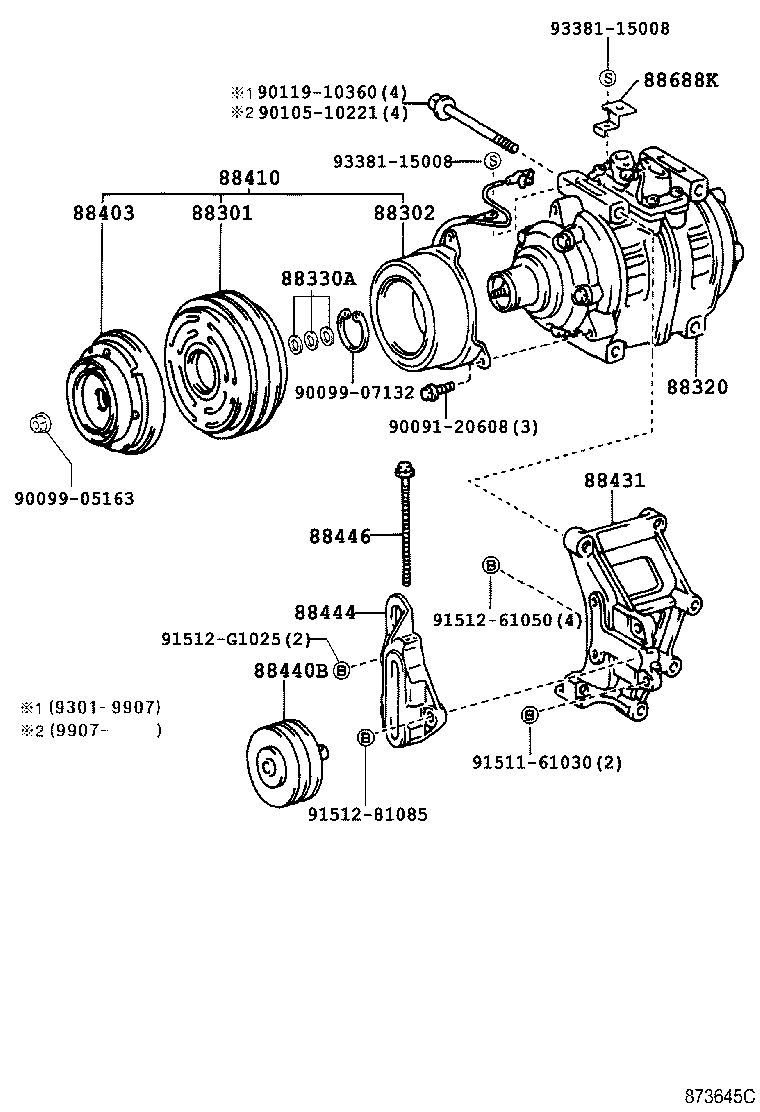 88444-36190 BRACKET, IDLE PULLEY product image