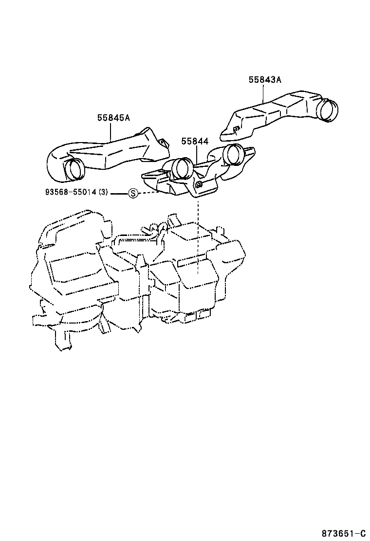 55909-52020 CABLE SUB-ASSY, AIRMIX DAMPER CONTROL product image