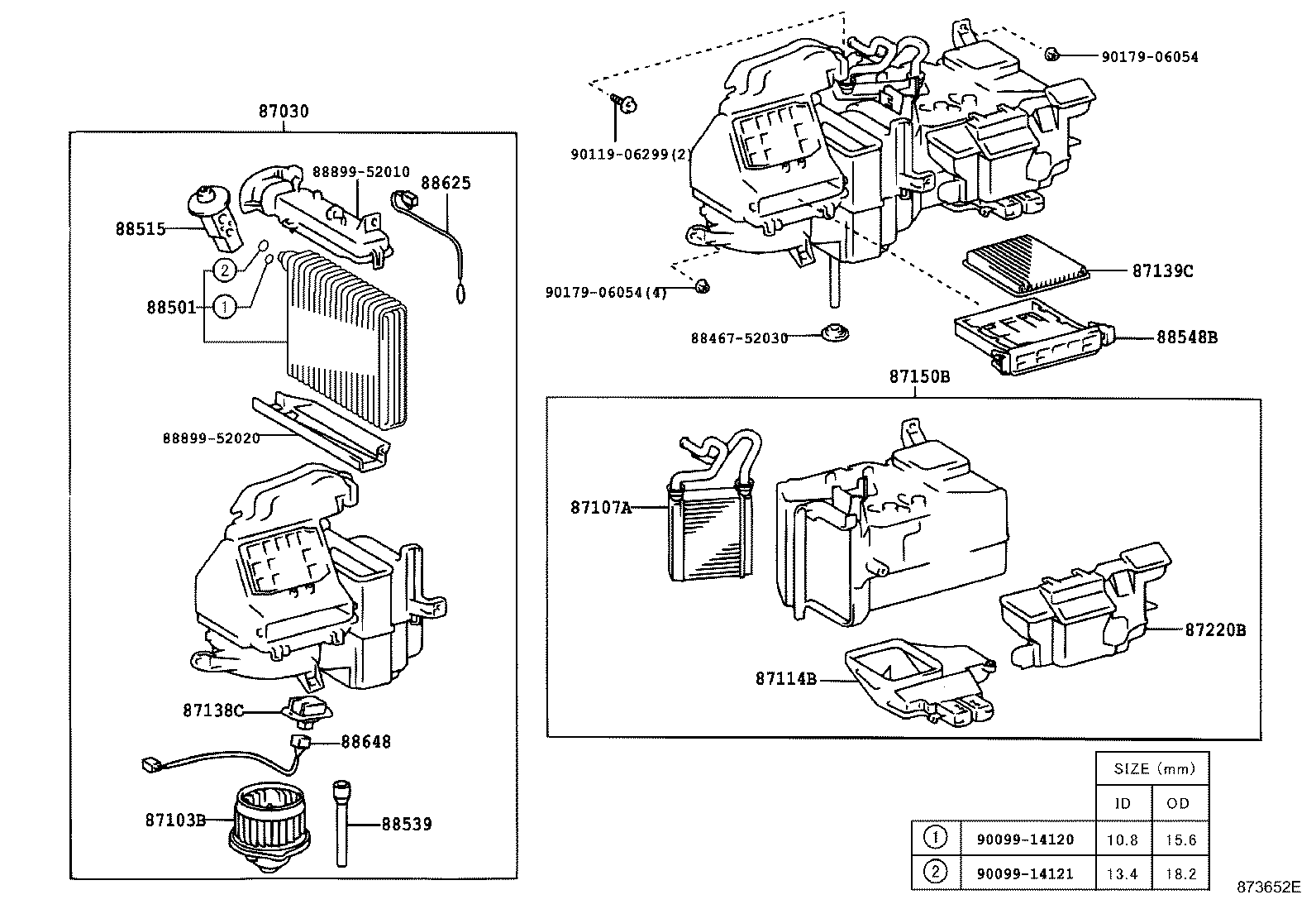 87030-52210 BLOWER ASSY, AIR CONDITIONER product image