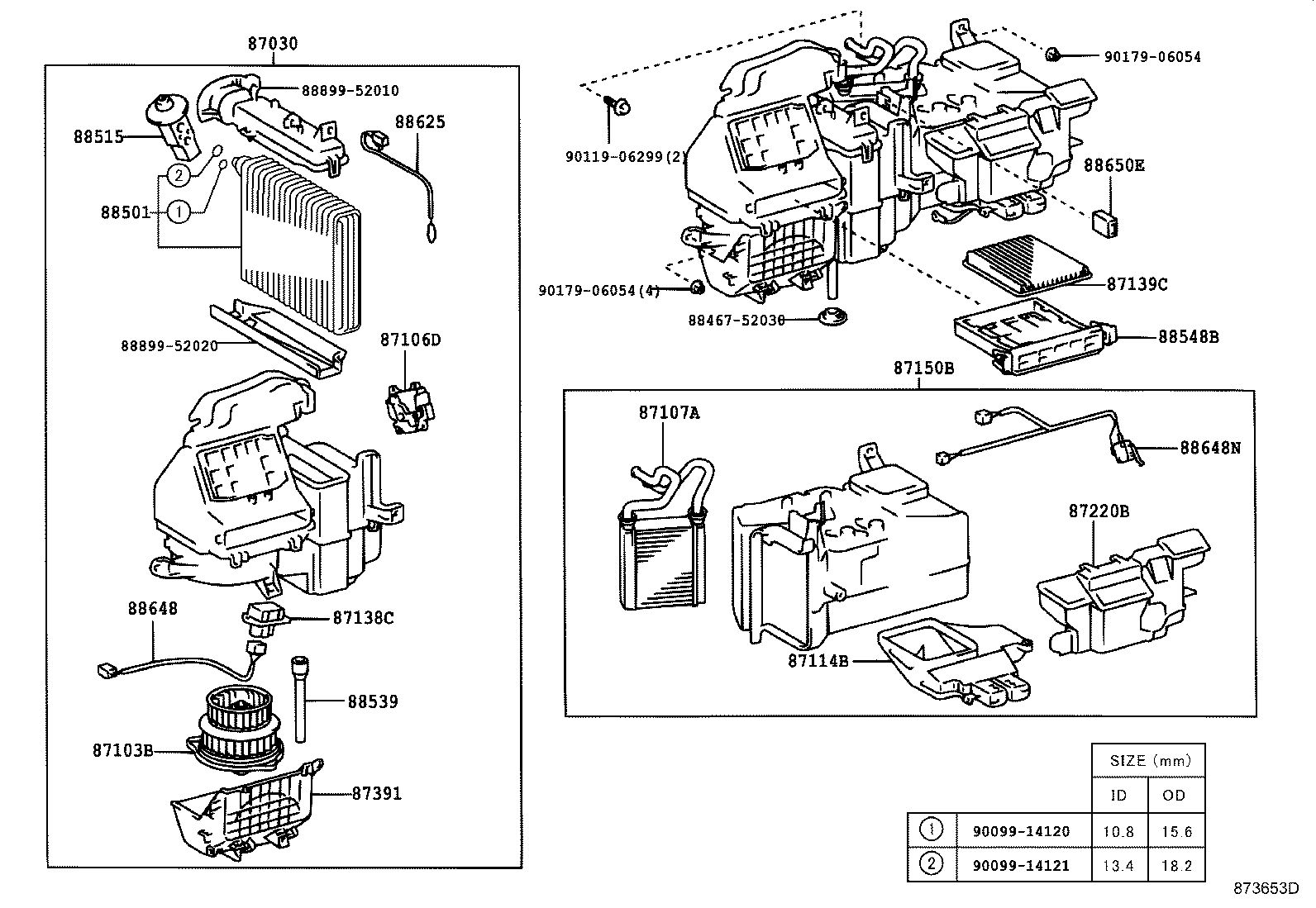87030-52210 BLOWER ASSY, AIR CONDITIONER product image