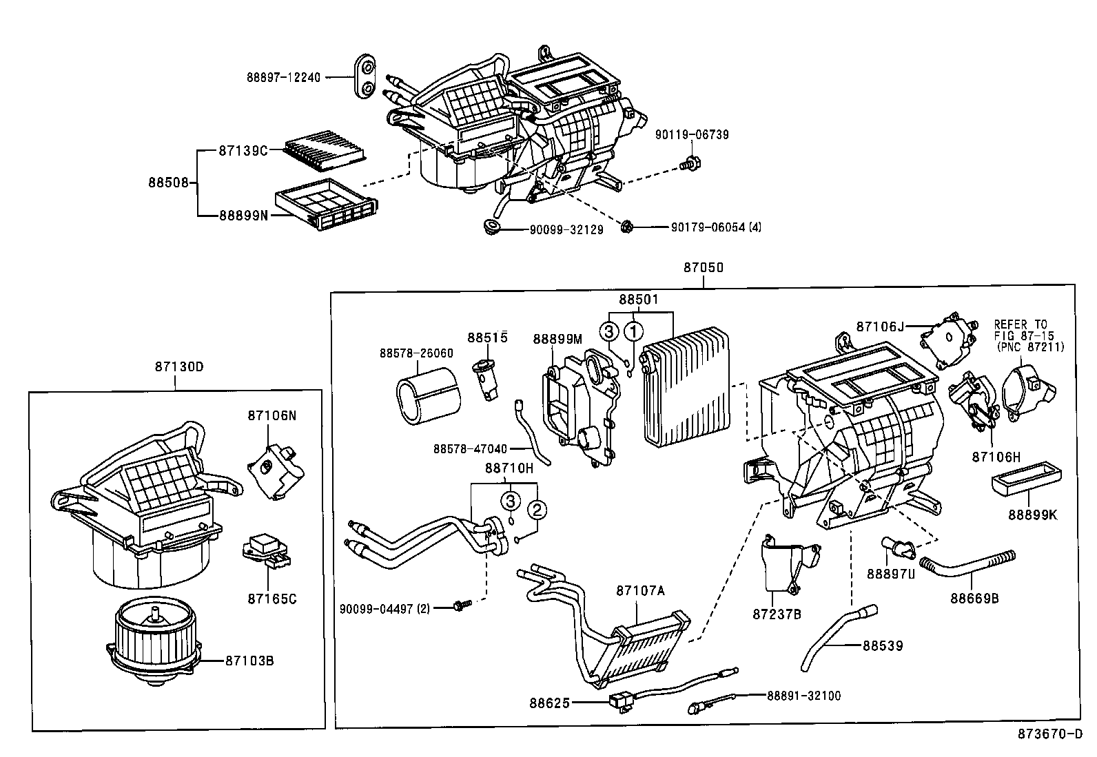 87103-20150 MOTOR SUB-ASSY, BLOWER W/FAN product image