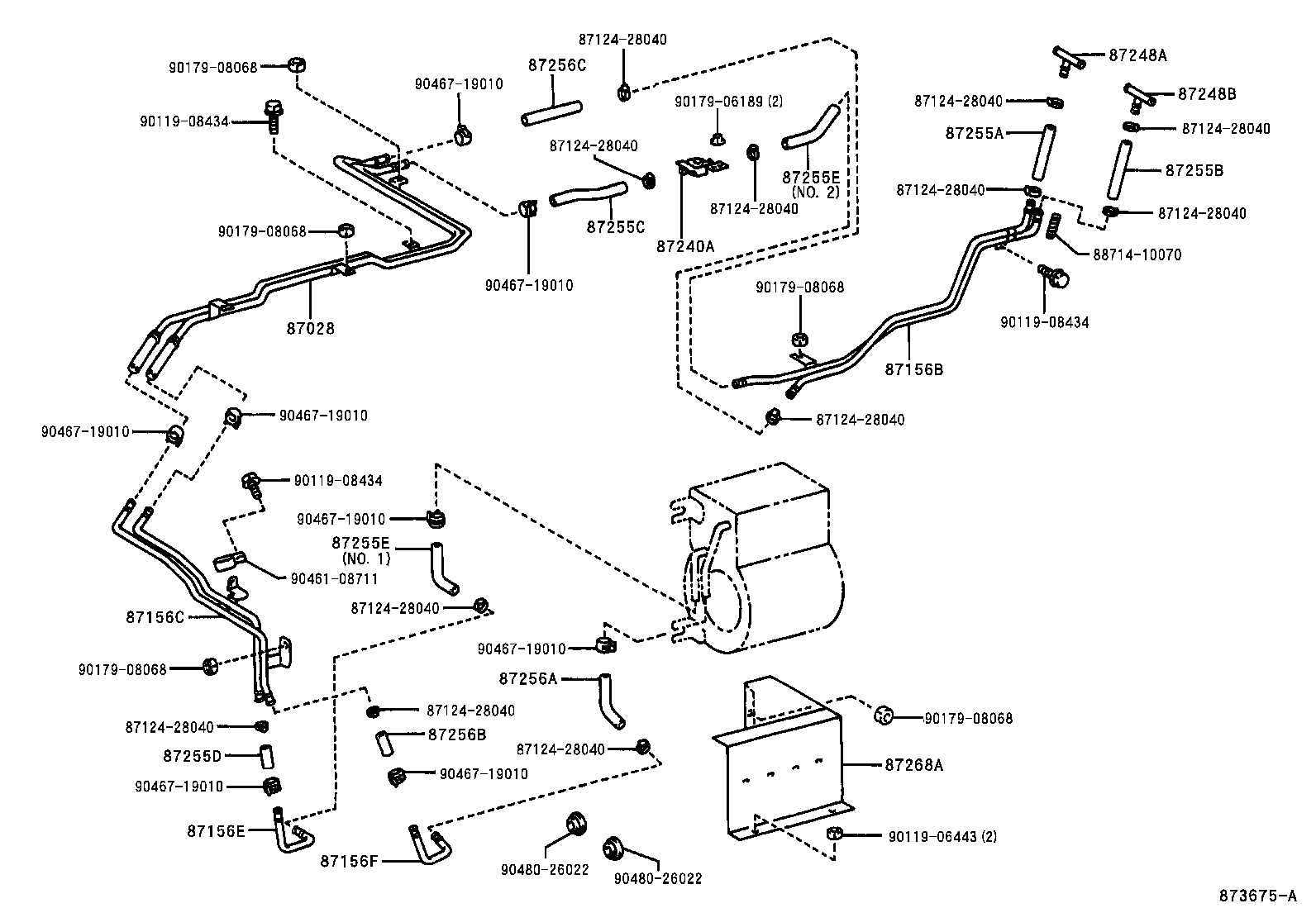 87242-65020 HOSE, HEATER WATER product image