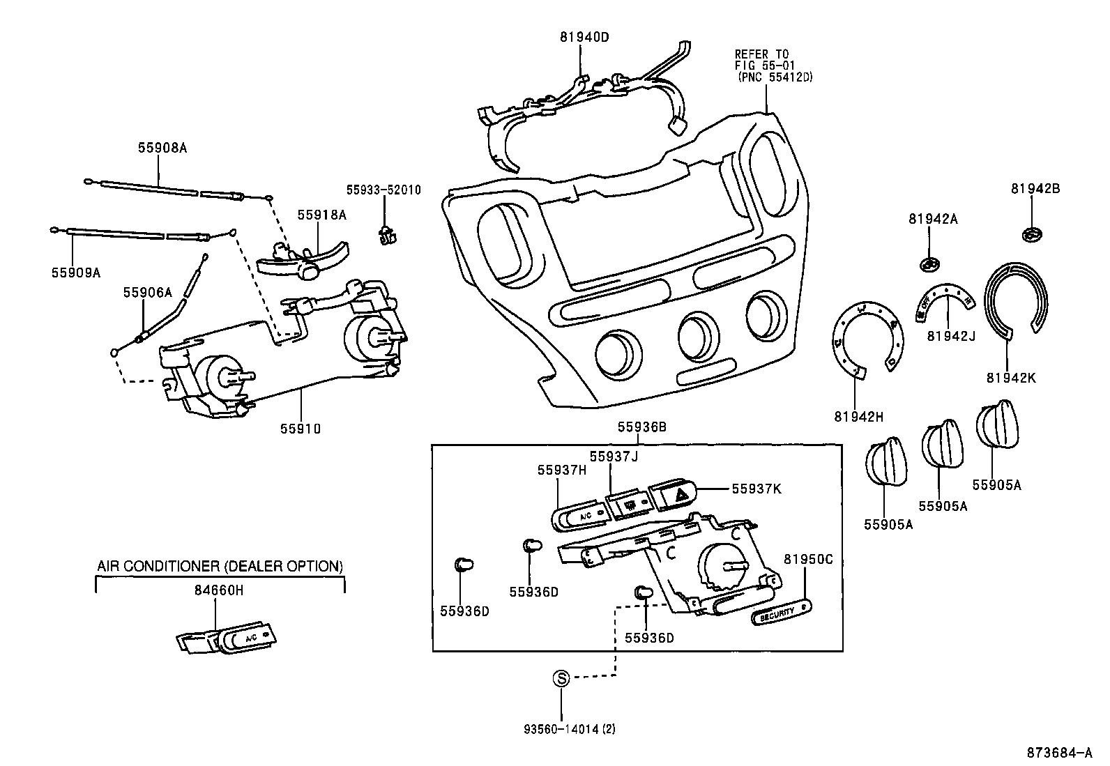 55844-52030 DUCT, HEATER TO REGISTER, NO.2 product image