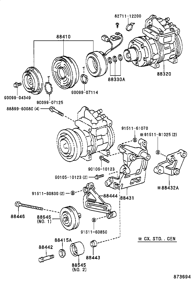 88397-60010 CLIP, COMPRESSOR product image