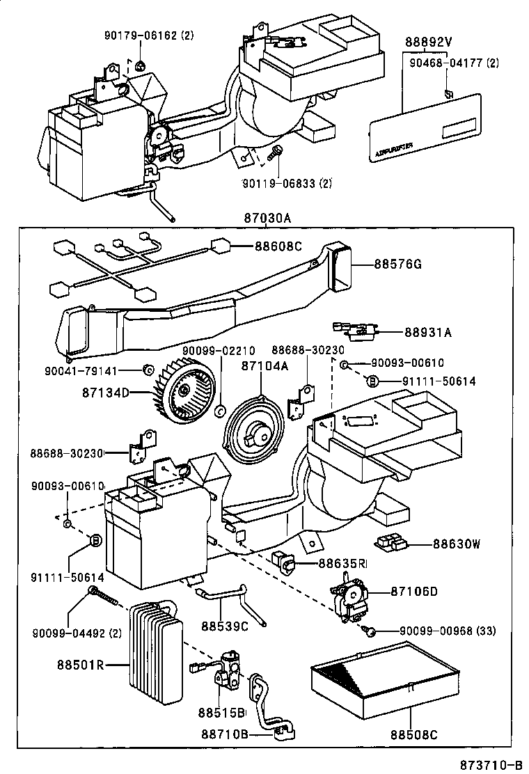 88515-30730 VALVE, REAR COOLING UNIT EXPANSION product image