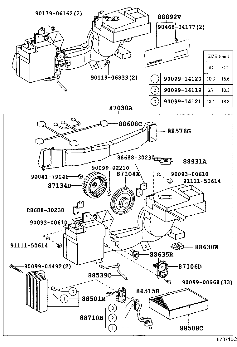 87130-30730 BLOWER ASSY product image