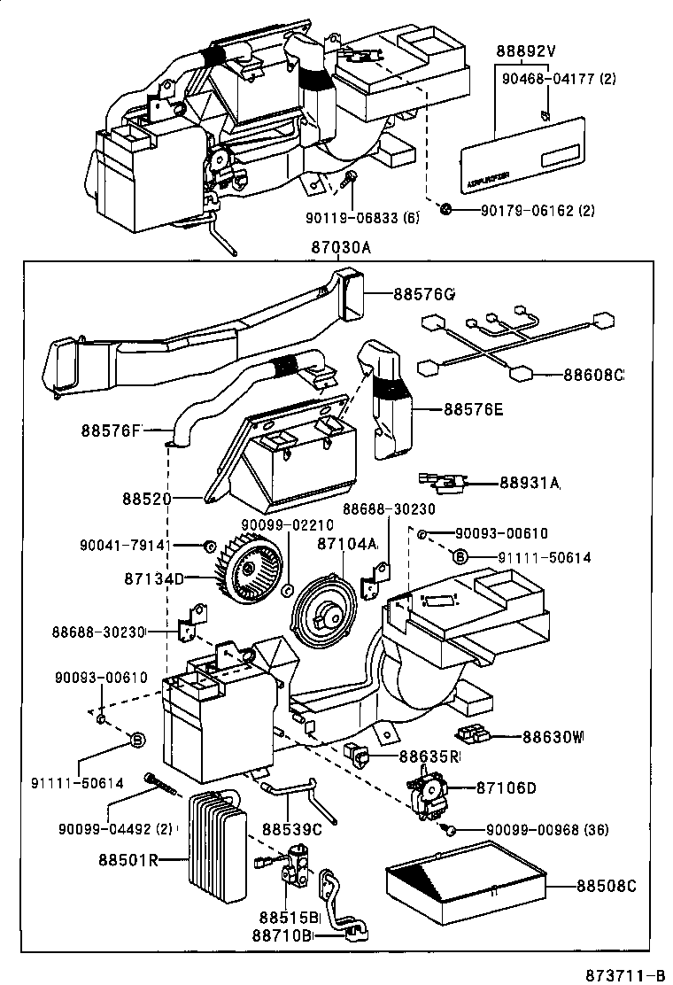 88515-30730 VALVE, REAR COOLING UNIT EXPANSION product image