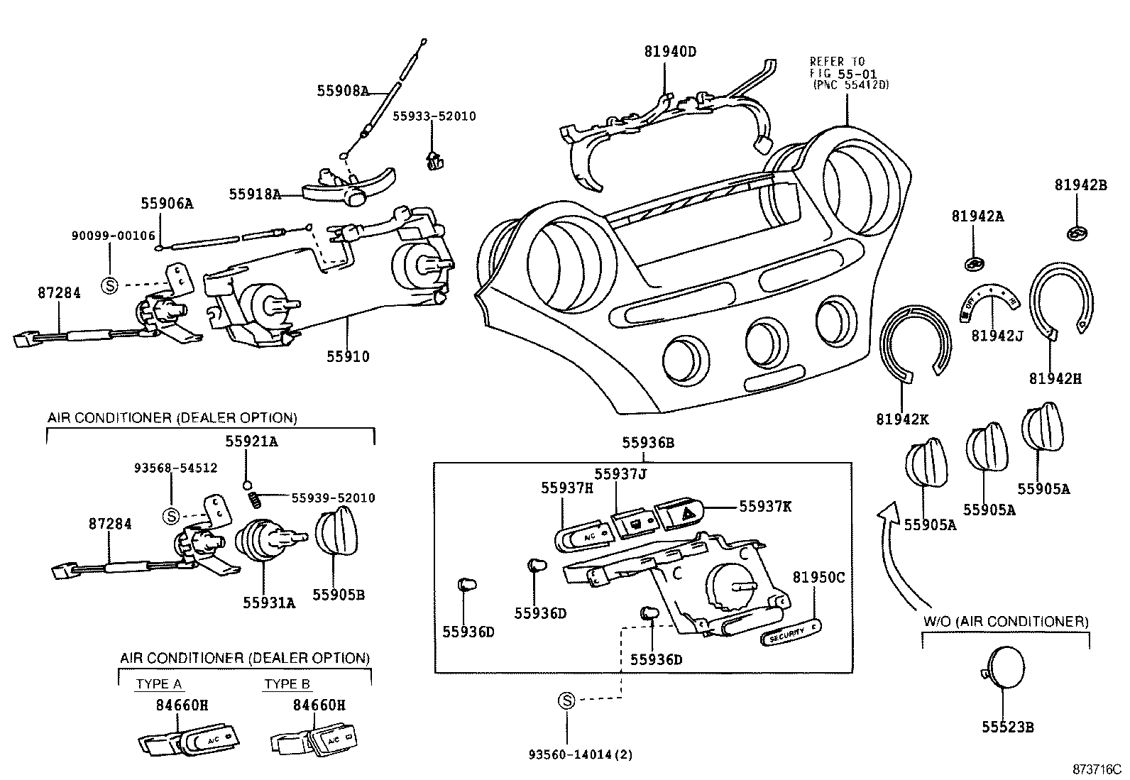 55523-52010 COVER, HEATER CONTROL OPENING product image