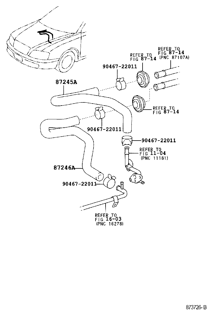 87245-3F720 HOSE, HEATER WATER, OUTLET A product image
