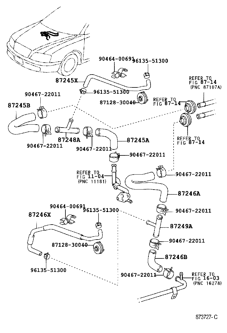 87245-3F720 HOSE, HEATER WATER, OUTLET A product image