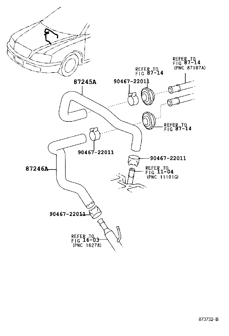 87245-3F720 HOSE, HEATER WATER, OUTLET A product image