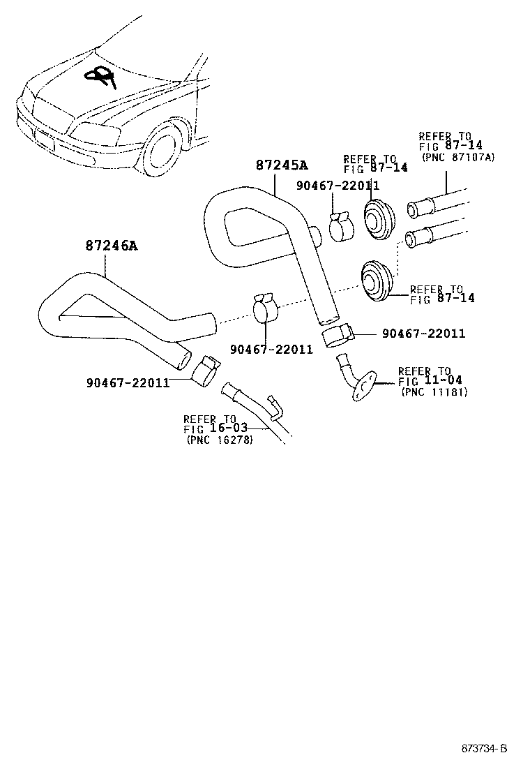 87245-3F720 HOSE, HEATER WATER, OUTLET A product image